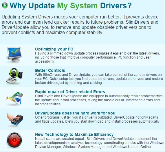 SlimDrivers Free Feature